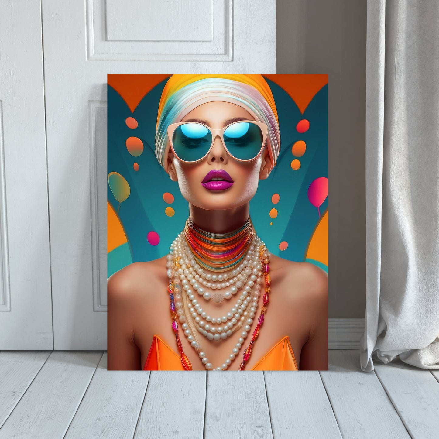 Woman with pearls / 80 x 60 cm, PhotoSCHWEIZ