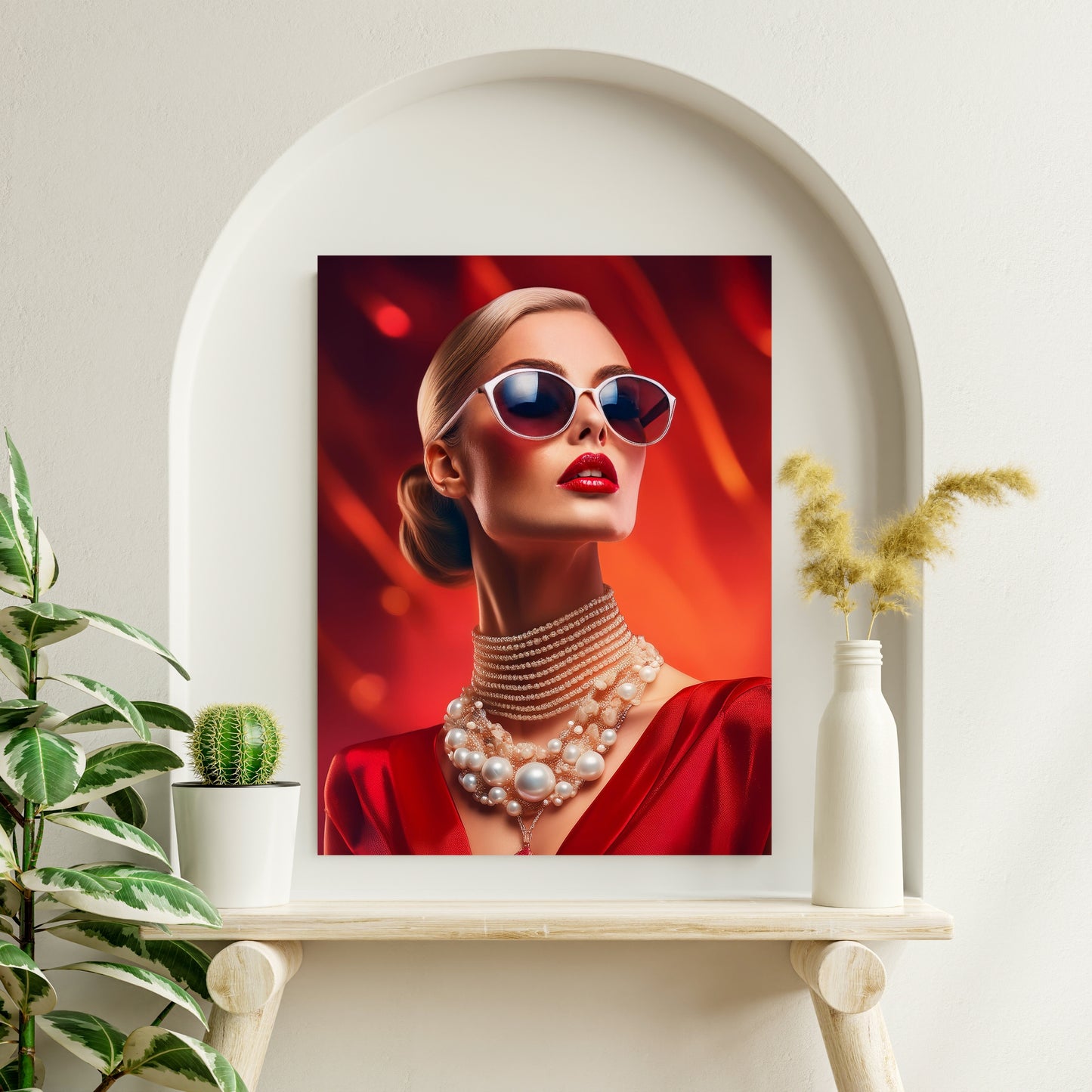 Woman in red / 80 x 60 cm