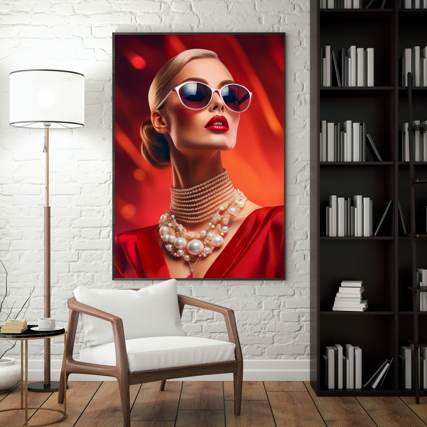 Woman in red / 80 x 60 cm