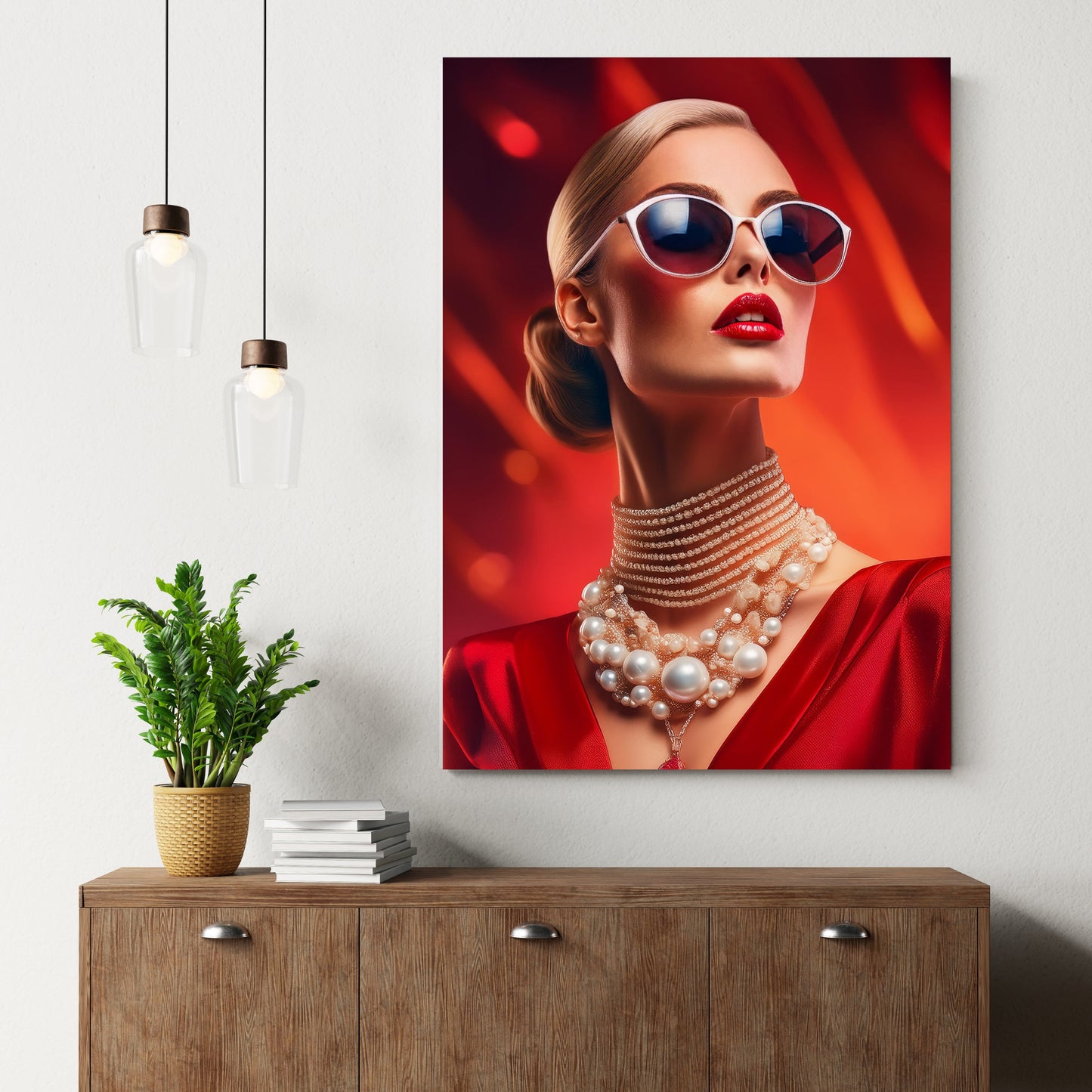 Woman in red / 80 x 60 cm
