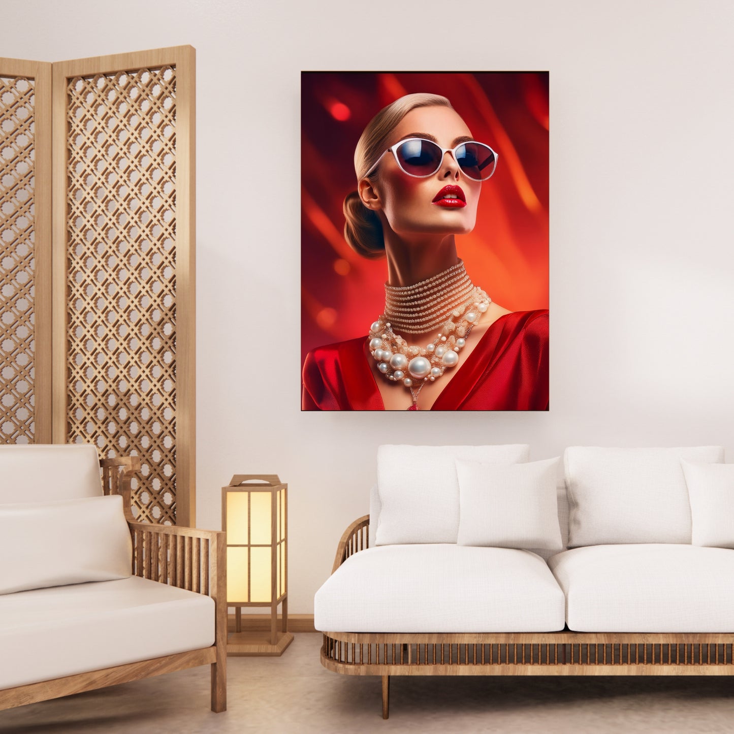 Woman in red / 80 x 60 cm