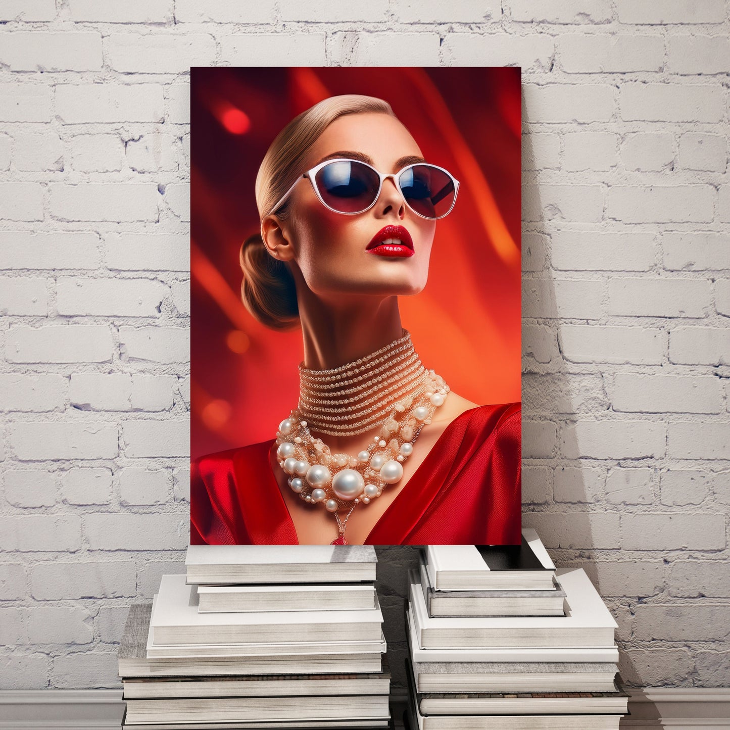 Woman in red / 80 x 60 cm