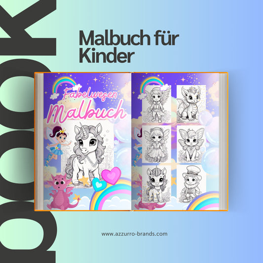 Malbuch für Kinder -Fabelwesen