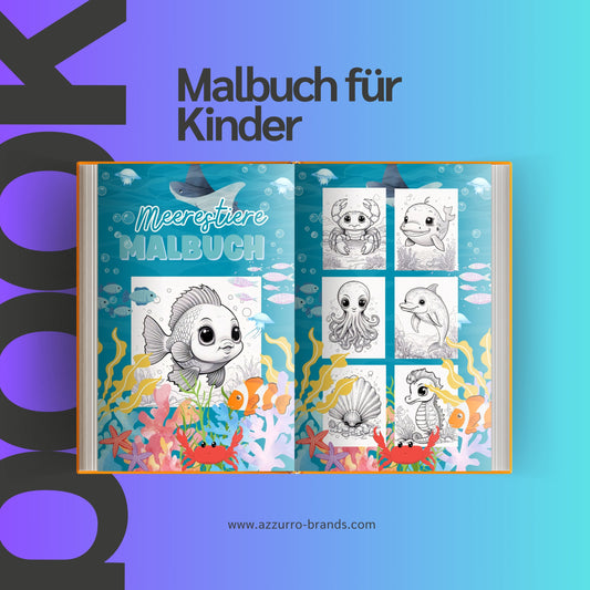 Malbuch für Kinder - Meerestiere