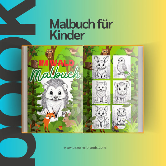 Malbuch für Kinder - Im Wald