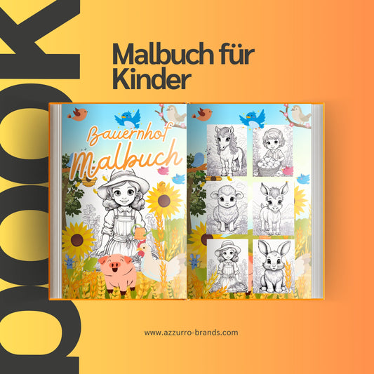 Malbuch für Kinder -Bauernhof