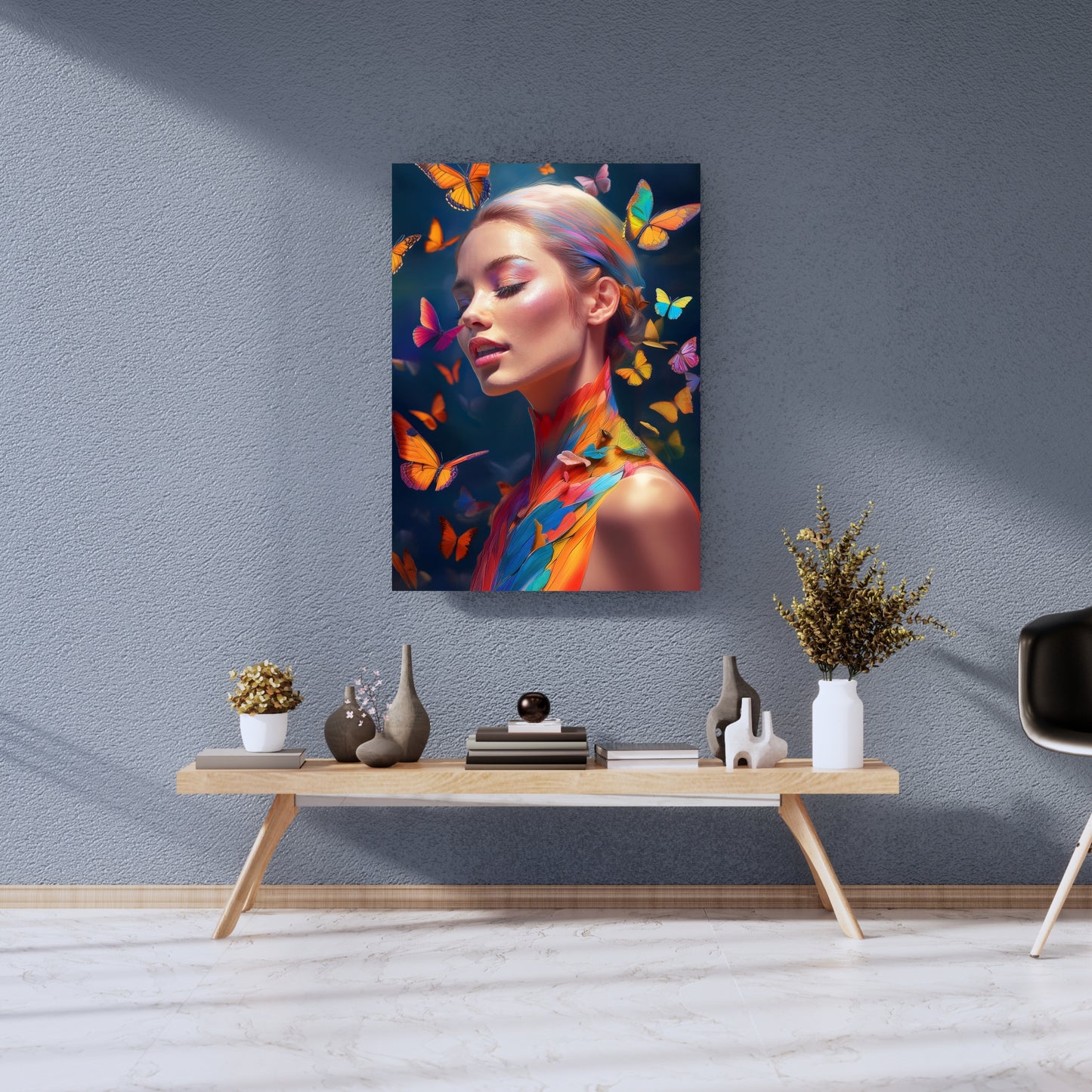 Butterfly Woman / 80 x 60 cm, PhotoSCHWEIZ