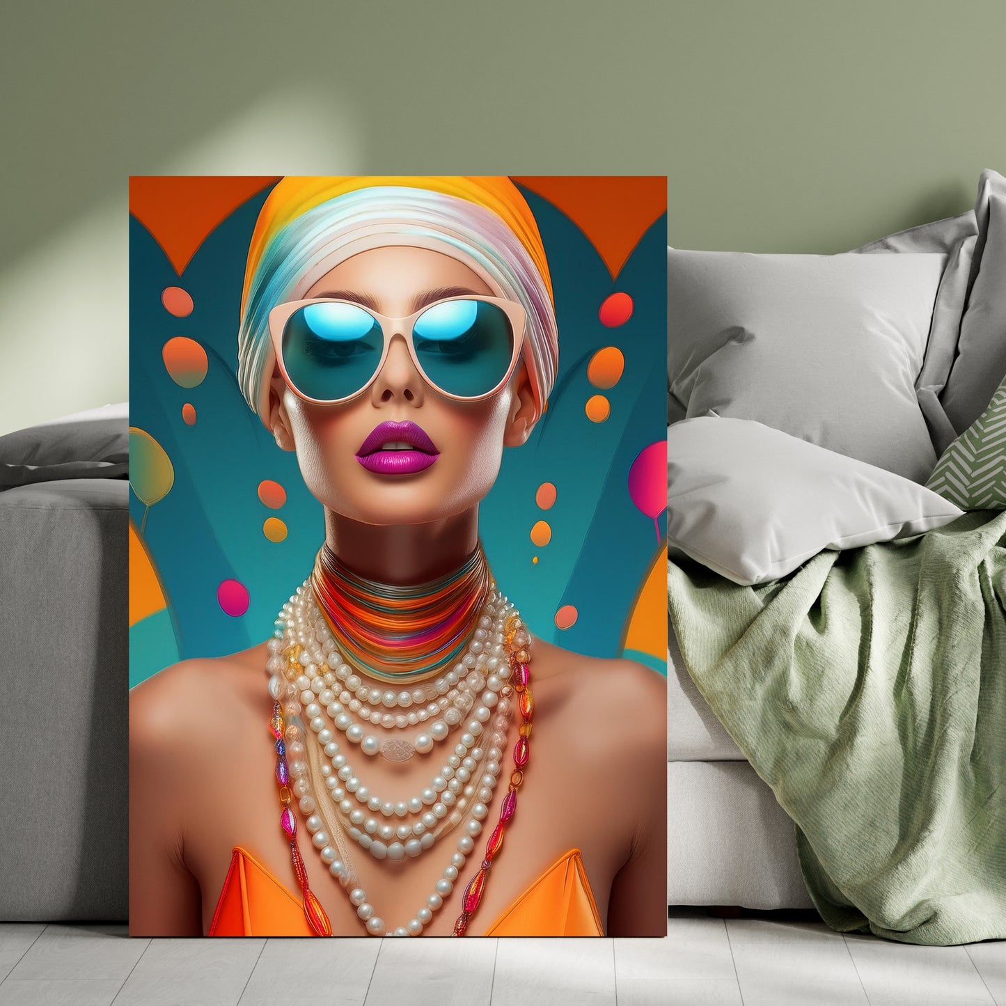 Woman with pearls / 80 x 60 cm, PhotoSCHWEIZ