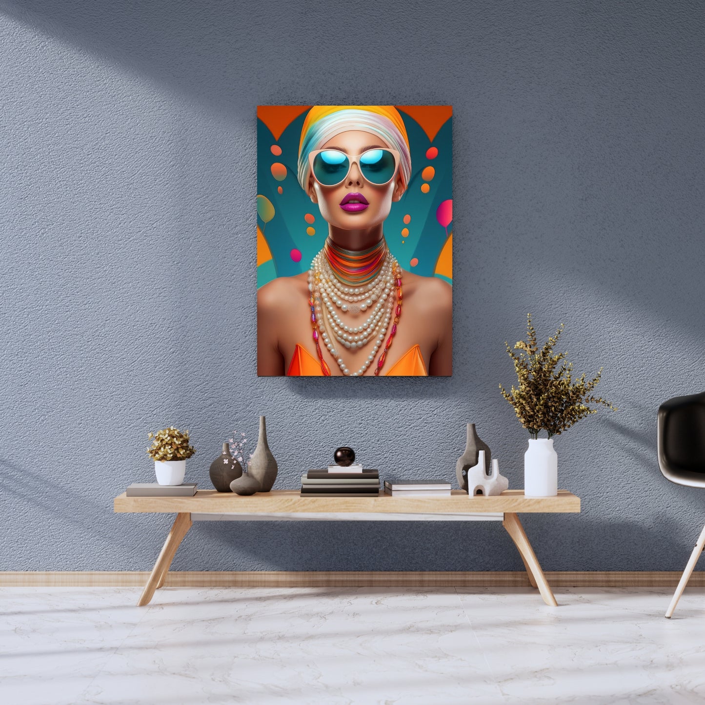 Woman with pearls / 80 x 60 cm, PhotoSCHWEIZ