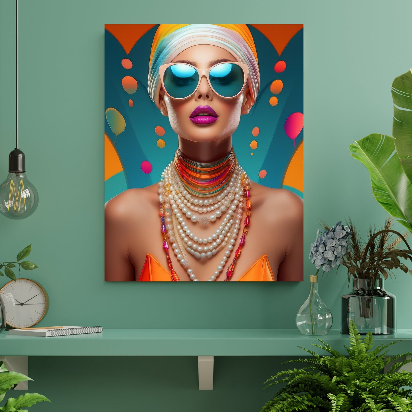 Woman with pearls / 80 x 60 cm, PhotoSCHWEIZ