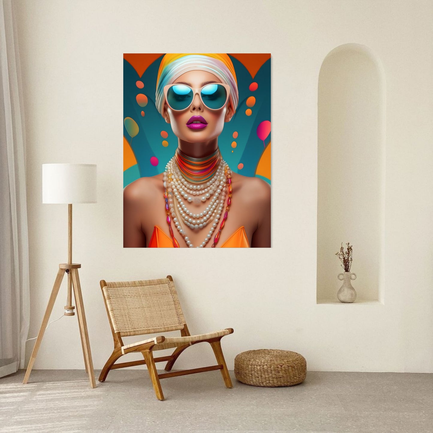 Woman with pearls / 80 x 60 cm, PhotoSCHWEIZ
