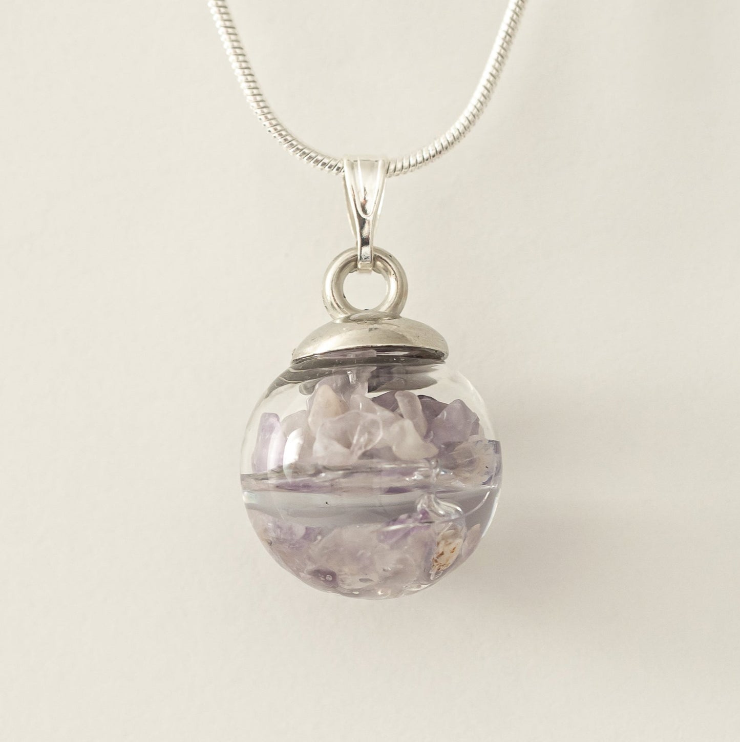 Perle Amethyst, silber, handmade