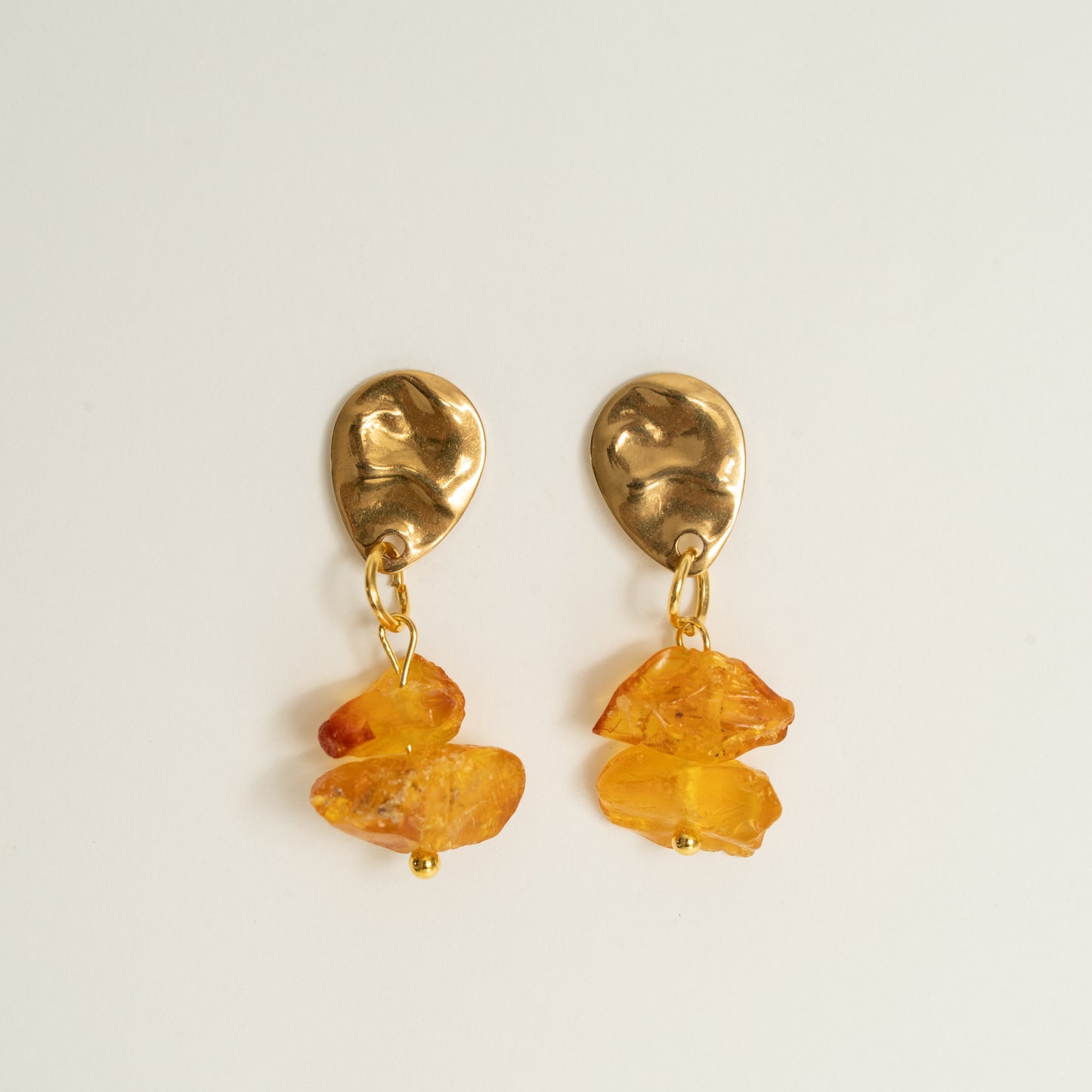 Set Bernstein, Kette und Ohrringe, handmade