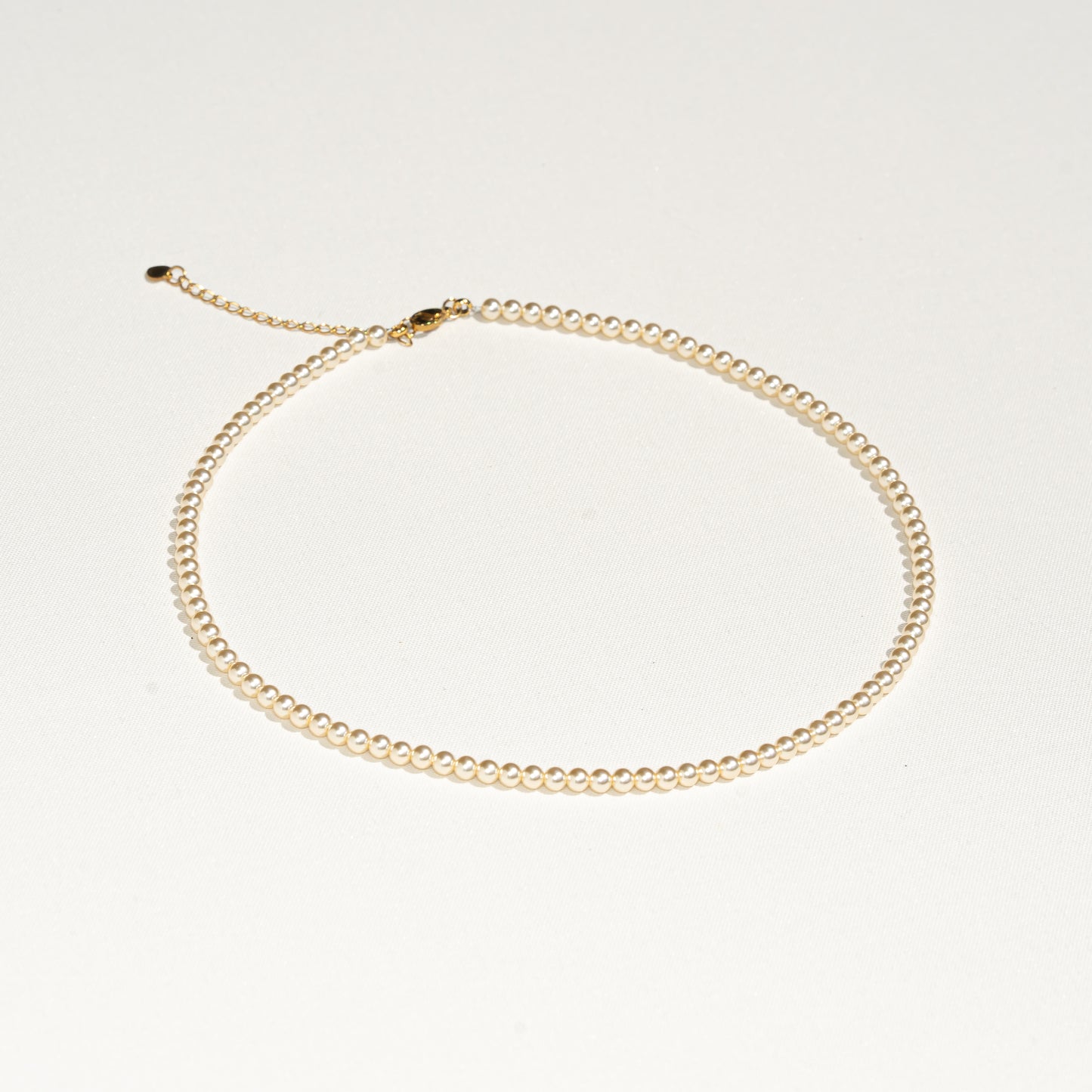 Perlenkette in champagner, handmade