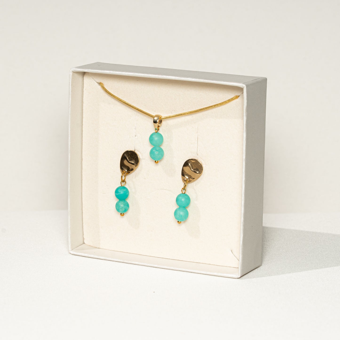 Set Aquamarin, handmade