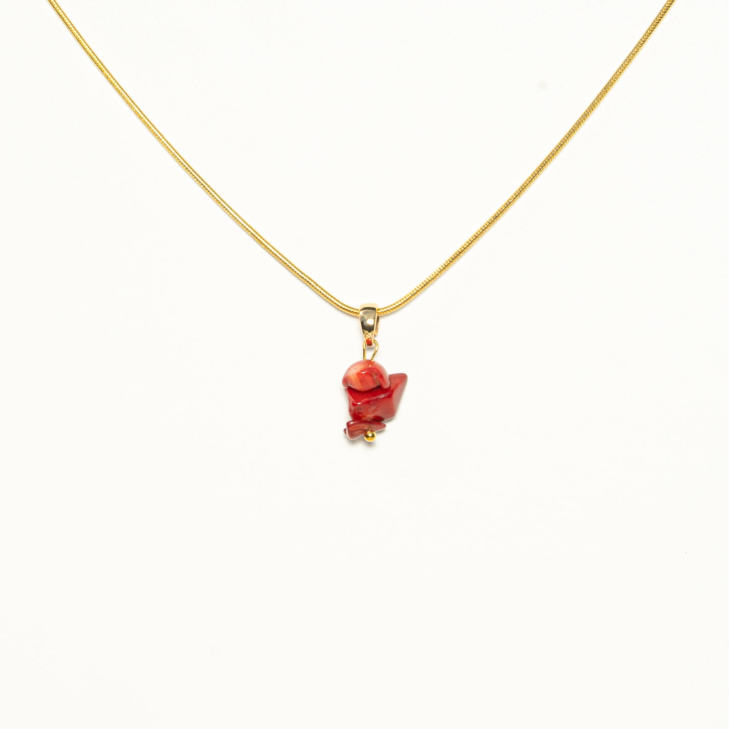 Set rote Koralle, handmade