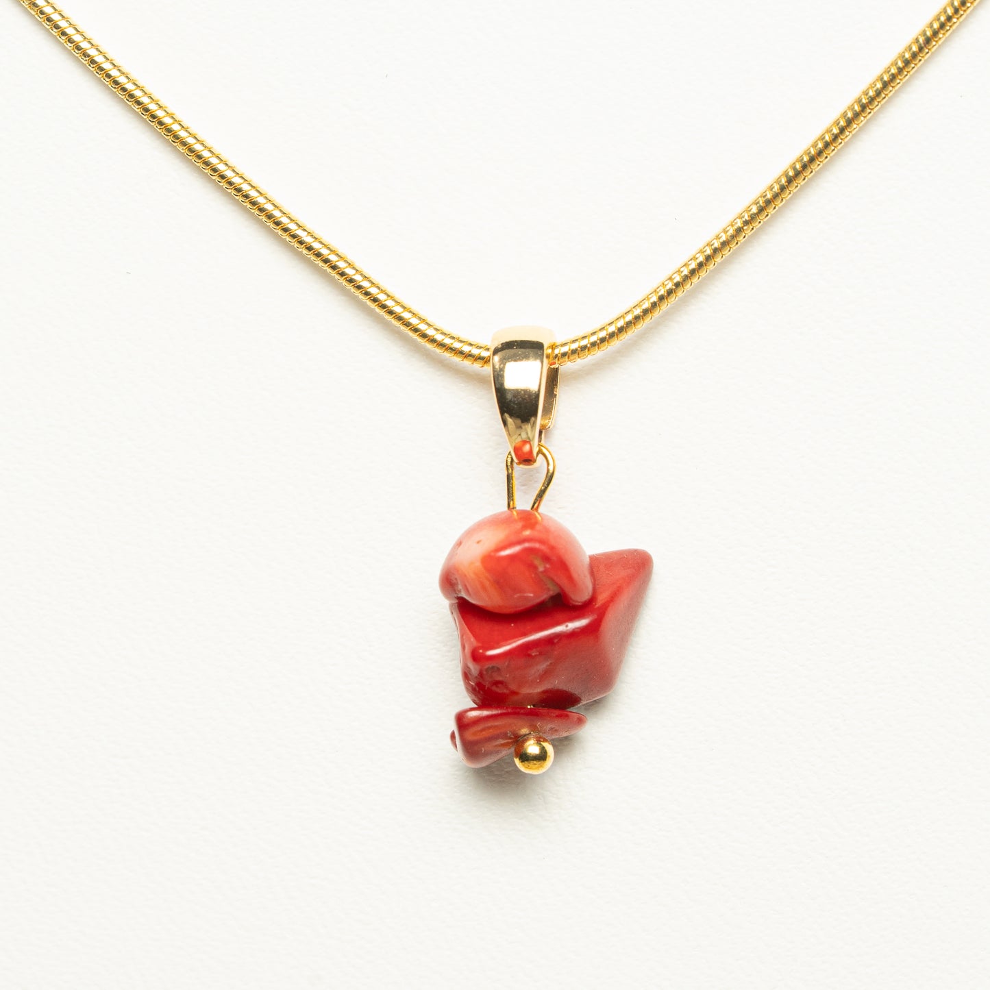 Set rote Koralle, handmade
