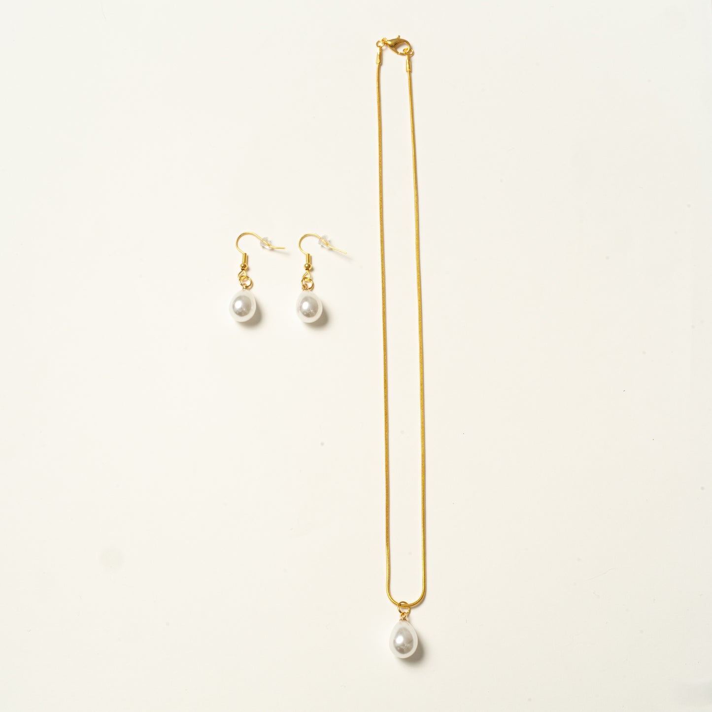 Set weisse Perlen, handmade