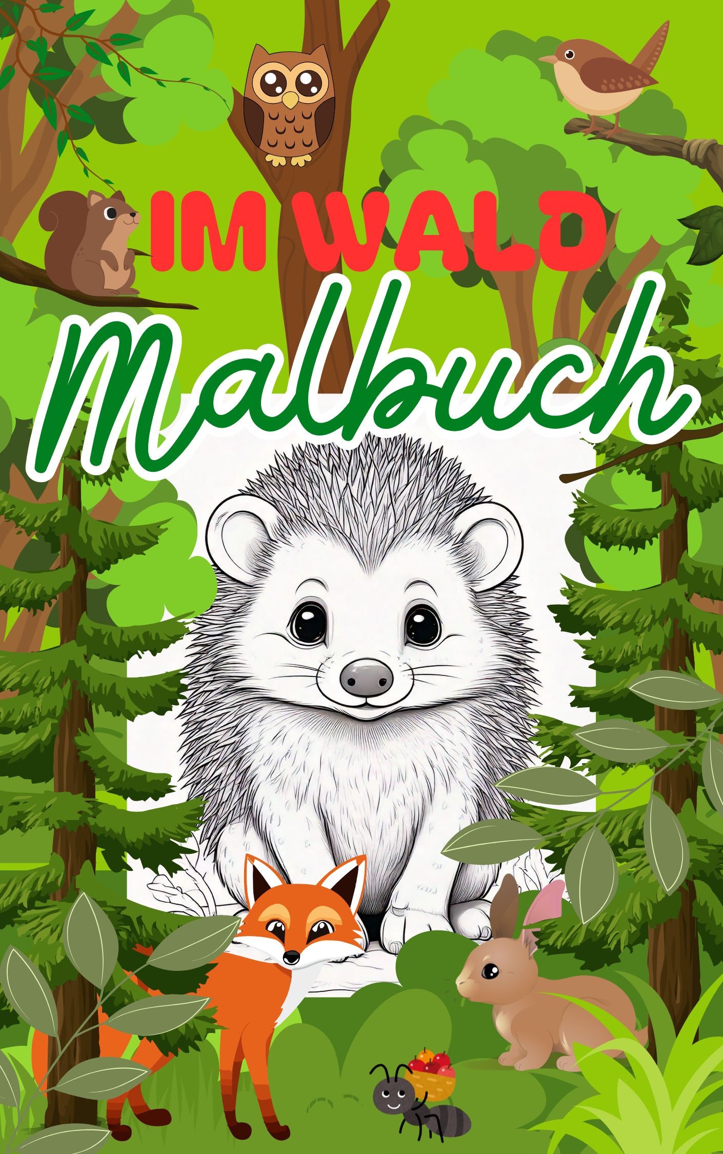 Malbuch für Kinder - Im Wald