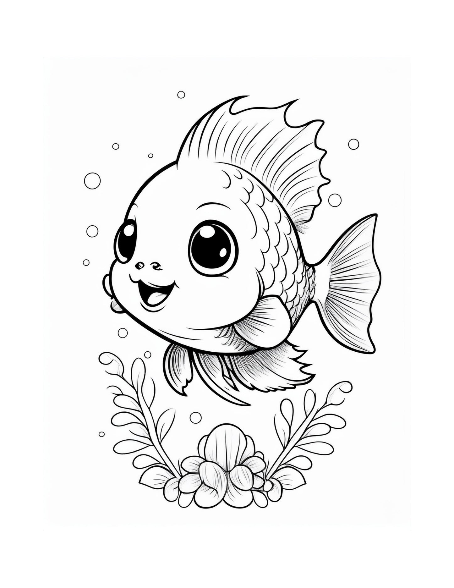 Malbuch für Kinder - Meerestiere