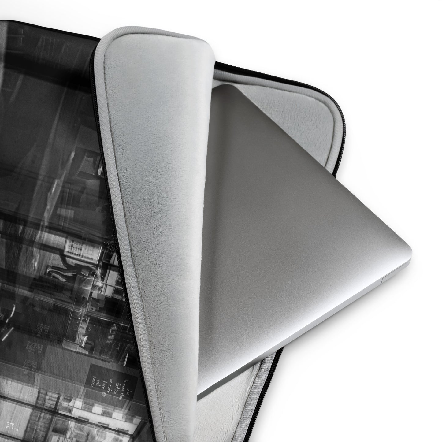 Designer Laptop Tasche black & white