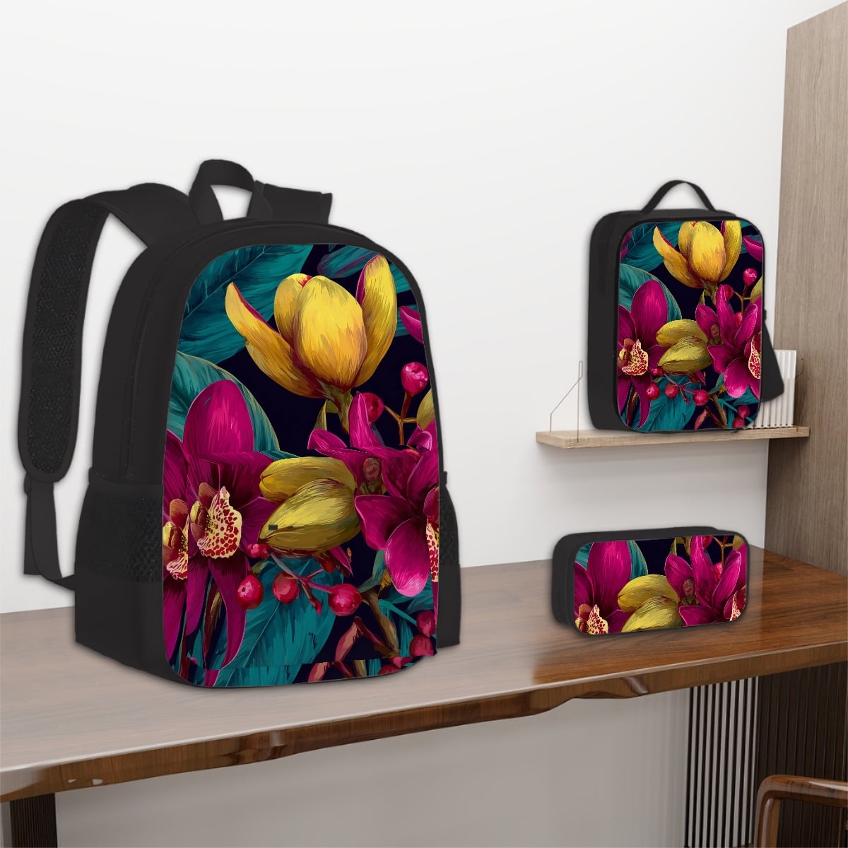 Amor di Stelle® NOVA 3-teiliges Set: Rucksack, Lunchbag & Federmäppchen