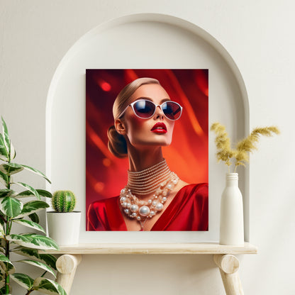 Woman in red / 80 x 60 cm