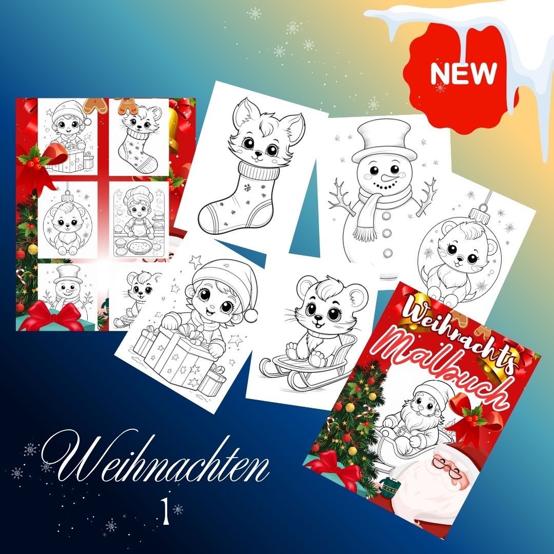 Coloring book for children - Christmas