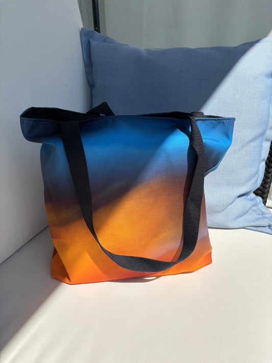 Stofftasche "yellow/ dark blue"