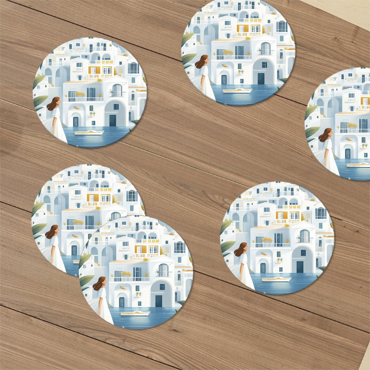 Amor di Stelle® Terra 6er Set Keramik-Untersetzer mit Metallständer