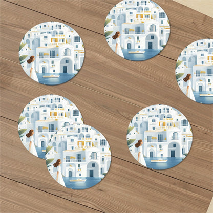 Amor di Stelle® Terra 6er Set Keramik-Untersetzer mit Metallständer