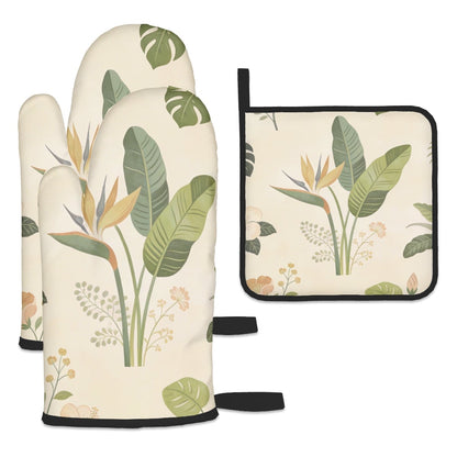 Ofenhandschuh- und Topflappen-Set (3-teilig)