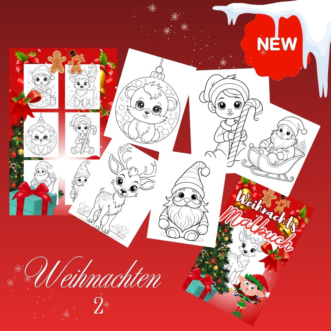 Malbuch für Kinder - Weihnachten 2