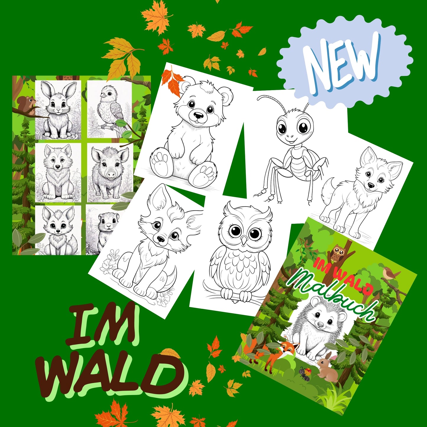 Livre de coloriage pour enfants - Dans la forêt