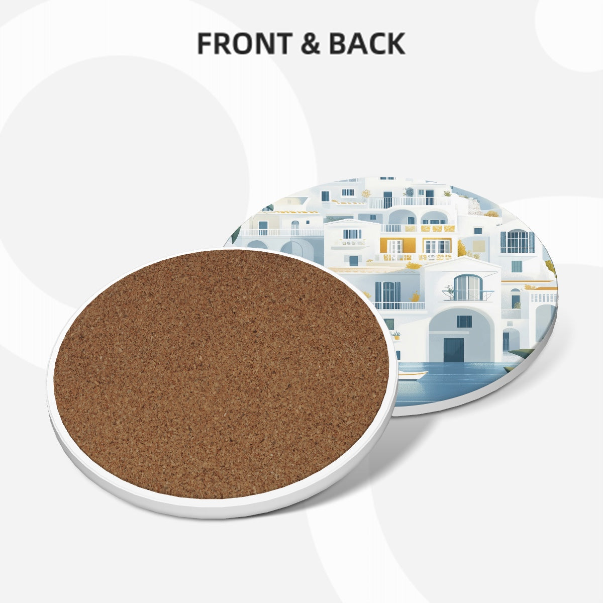 Amor di Stelle® Terra 6er Set Keramik-Untersetzer mit Metallständer
