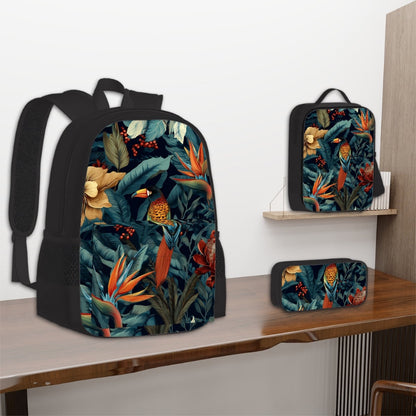 3-teiliges Set: Rucksack, Lunchbag & Federmäppchen