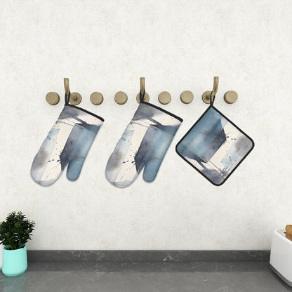 Ofenhandschuh- und Topflappen-Set (3-teilig)