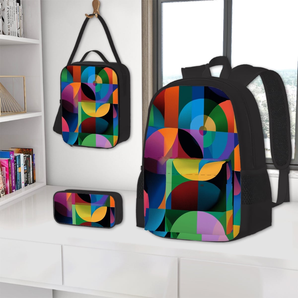 Amor di Stelle® NOVA 3-teiliges Set: Rucksack, Lunchbag & Federmäppchen