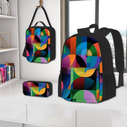 Amor di Stelle® NOVA 3-teiliges Set: Rucksack, Lunchbag & Federmäppchen