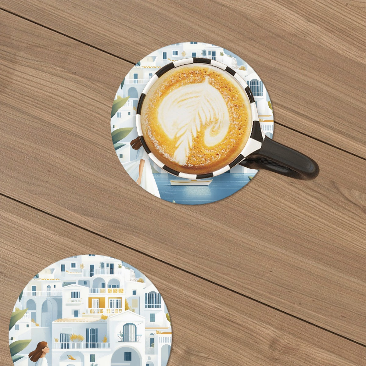 Amor di Stelle® Terra 6er Set Keramik-Untersetzer mit Metallständer