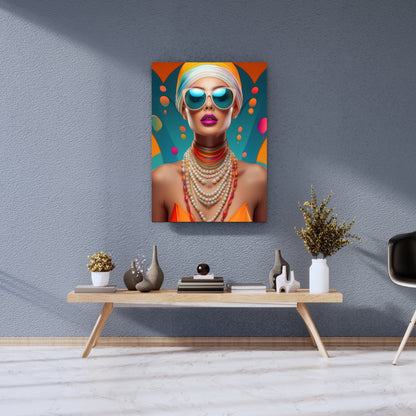 Woman with pearls / 80 x 60 cm, PhotoSCHWEIZ