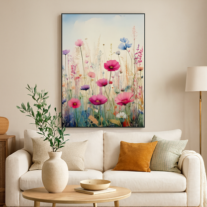 Wandbild Blumenwiese