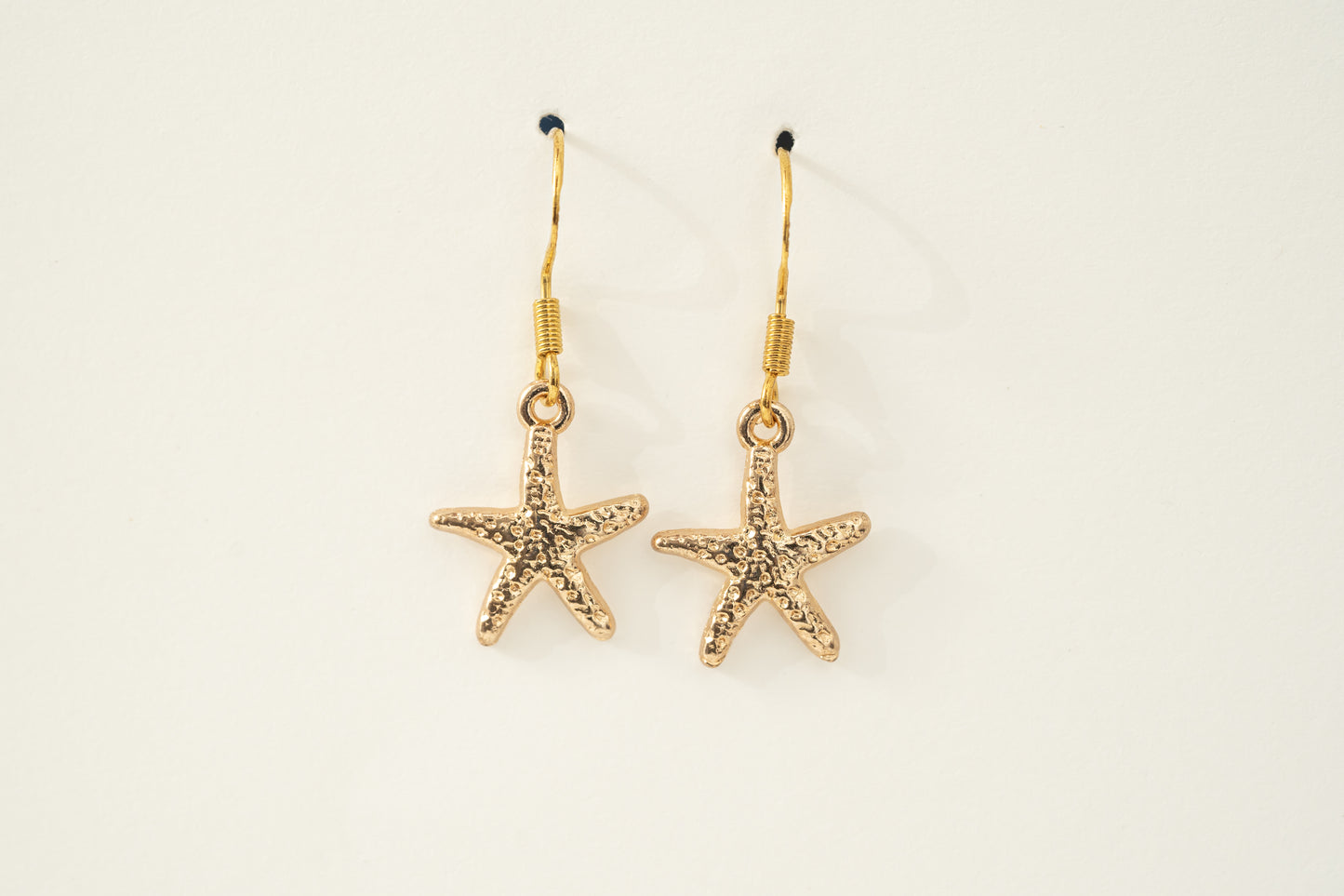 Starfish drop earrings silver-colored