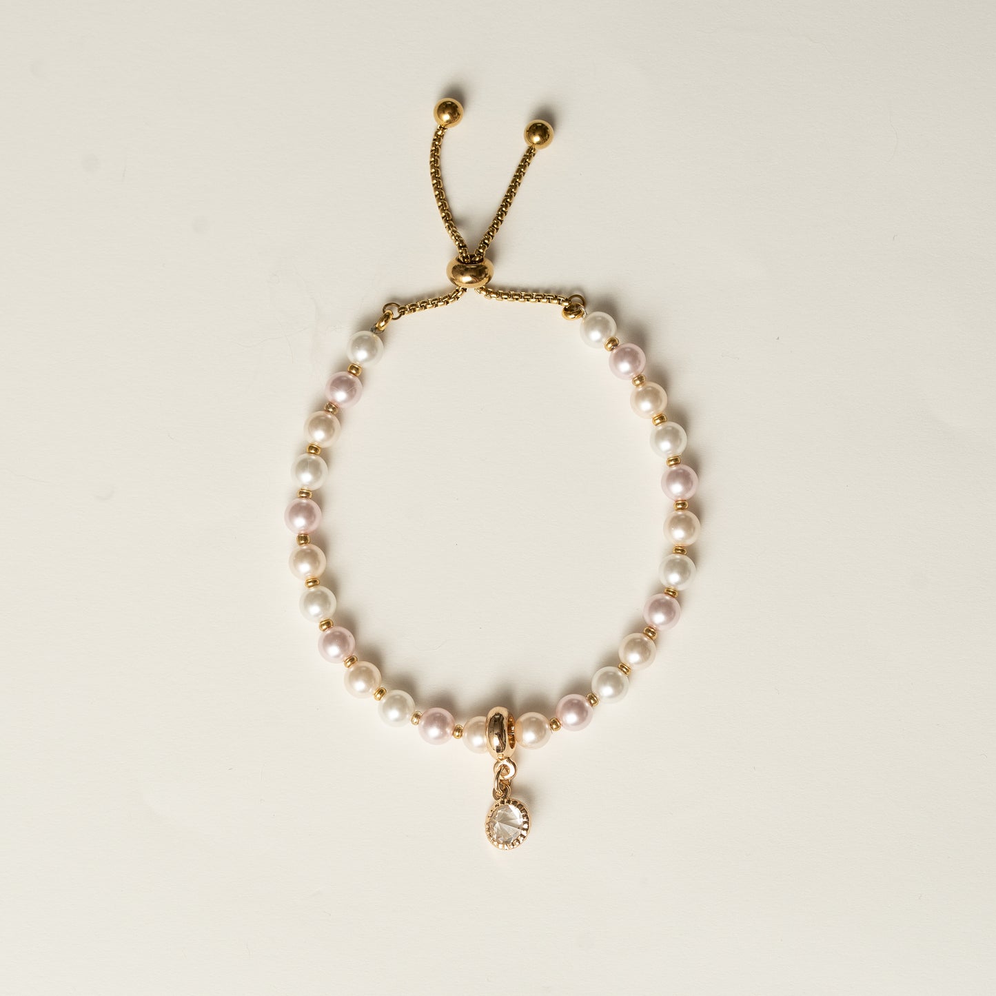 Bracelet de perles avec perles roses