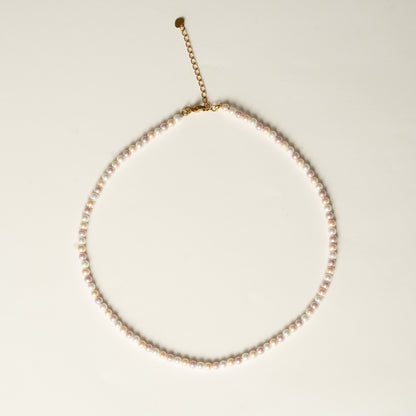 Set Perlenkette und Armband dreifarbig