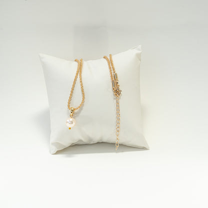 Glitterlkette mit Perlenanhänger
