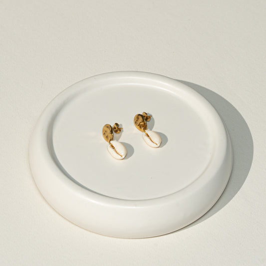 Stainless steel earrings cowrie shell