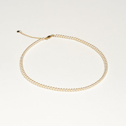 Perlenkette in champagner, handmade