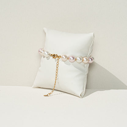 Roséfarbenes Perlenarmband, handmade