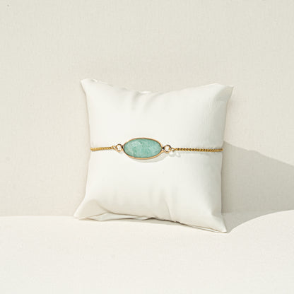 Amazonit Edelstahl Armband, handmade